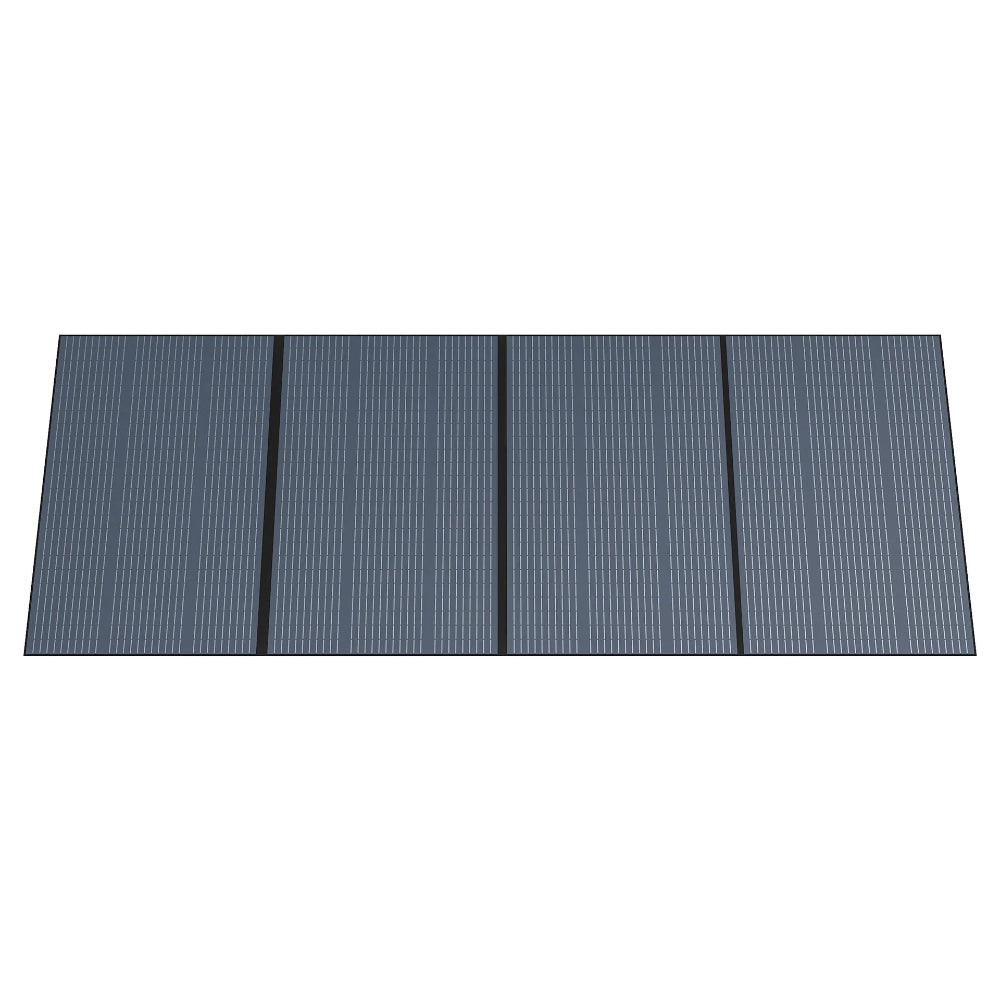 A photo of a Bluetti PV350 350W Solar Panel standing upright showing the front of the solar panel.