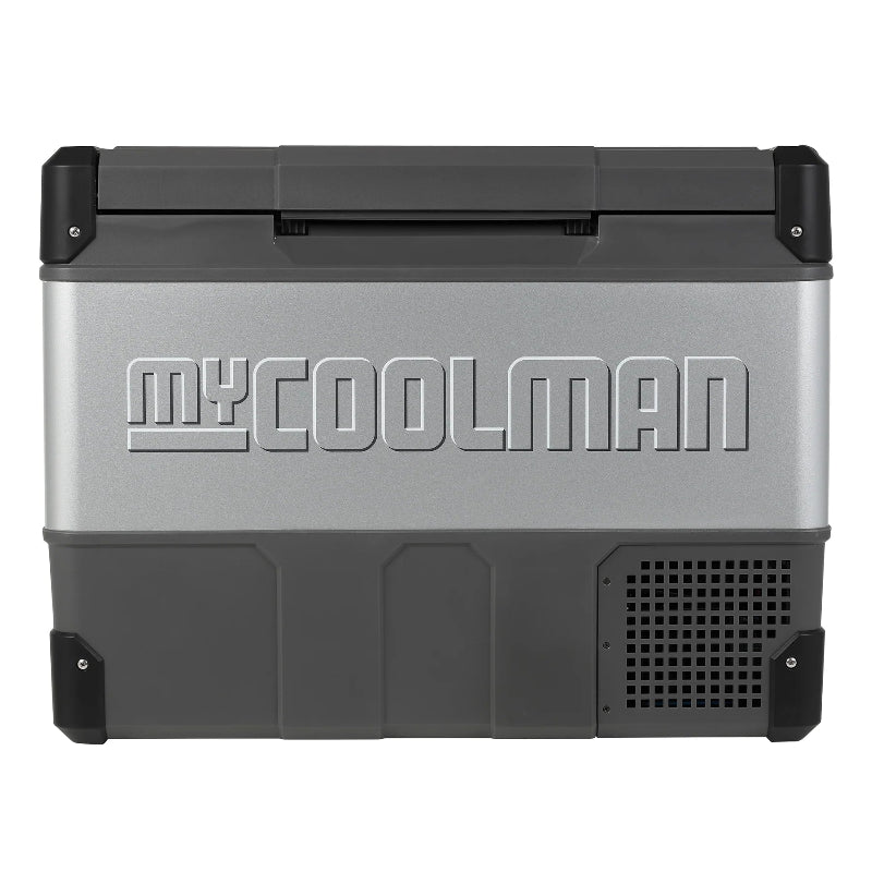 A photo of a MyCOOLMAN 73L Portable Car and Camping Fridge front on.