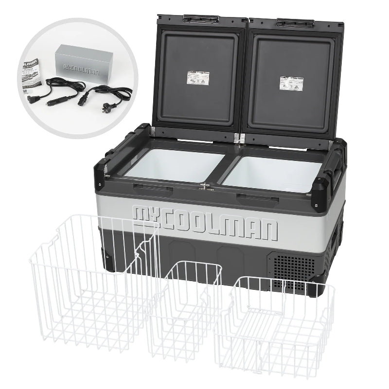 A photo of a MyCOOLMAN 85L Dual Zone Portable Car and Camping Fridges accessories