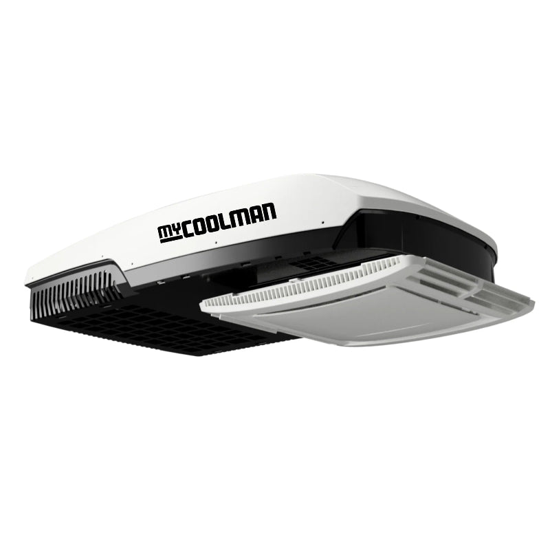A photo of a MyCoolMan 3KW Roof Top Air Conditioner on a white background.