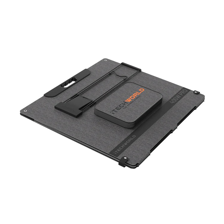 A photo of an iTechWorld 400W Pro Solar Blanket With Raptor Skin facing downwards