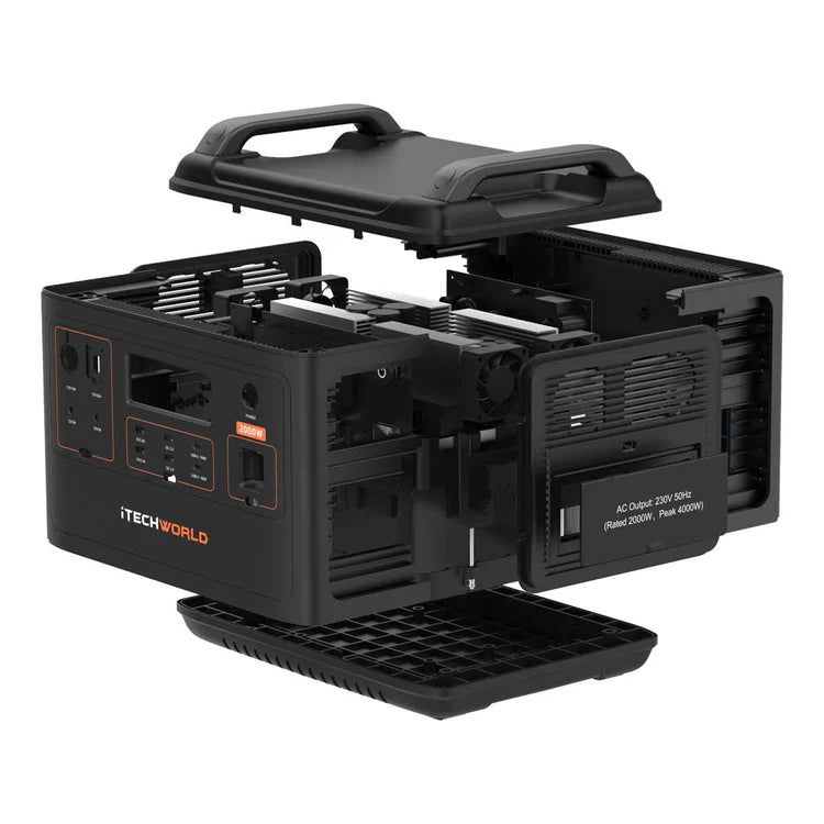 View of a Black iTechWorld PS200 Power Stations internal design