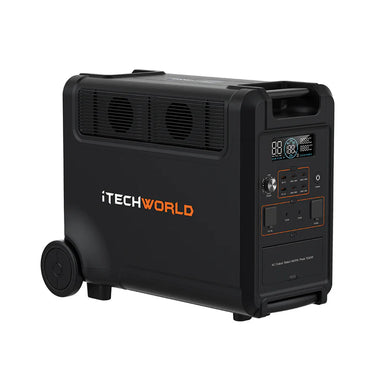 Side View of a Black iTechWorld PS3600 Pro Portable Power Station