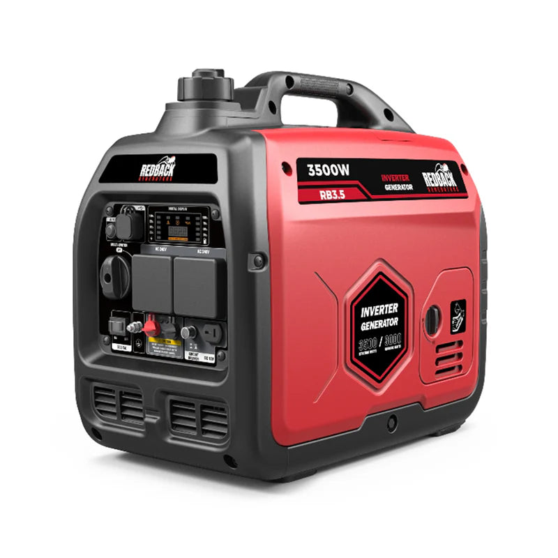 A photo of an iTechWorld Redback RB 3.5 3500W Portable Inverter Generator.