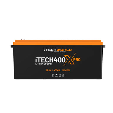 Front view of a Black iTechWorld 400X Pro Lithium Battery