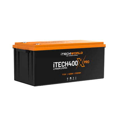 Side view of a Black iTechWorld 400X Pro Lithium Battery