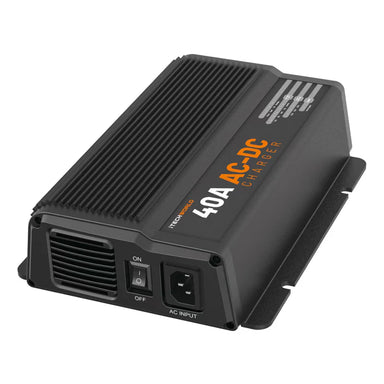 Diagonal view of a Black iTechWorld iTechBC40 Battery Charger