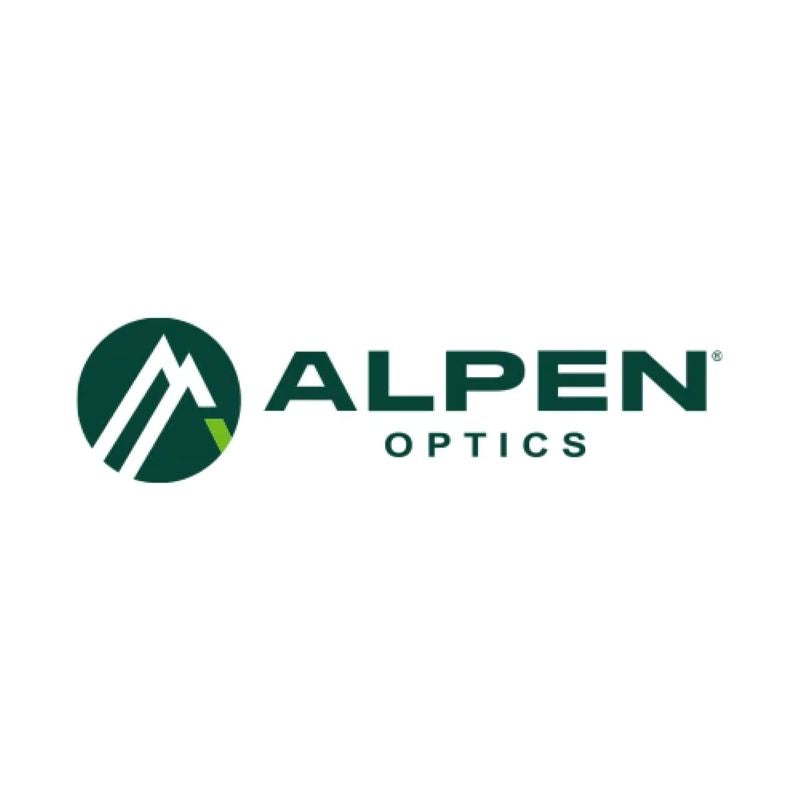 in the photo a Alpen Optics logo 