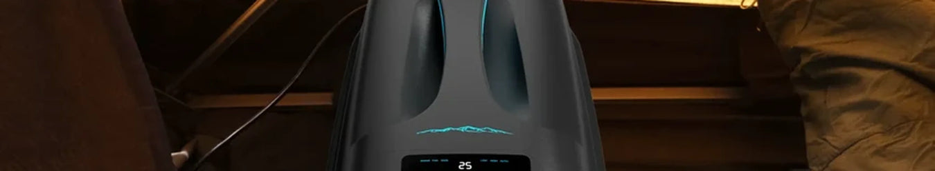 A photo of an iFrost Portable Air Conditioner in a tent.