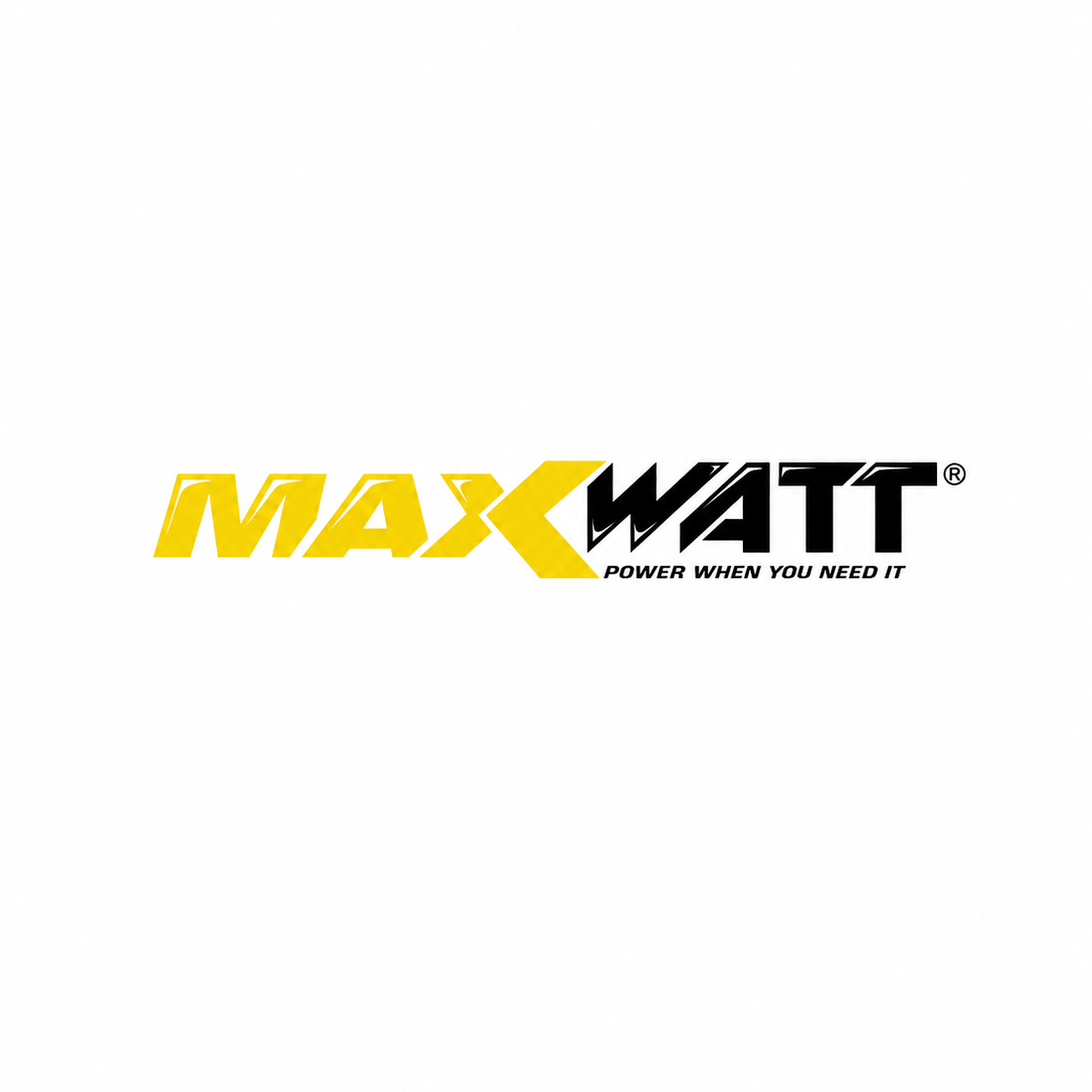 Logo of Maxwatt Generators in white background