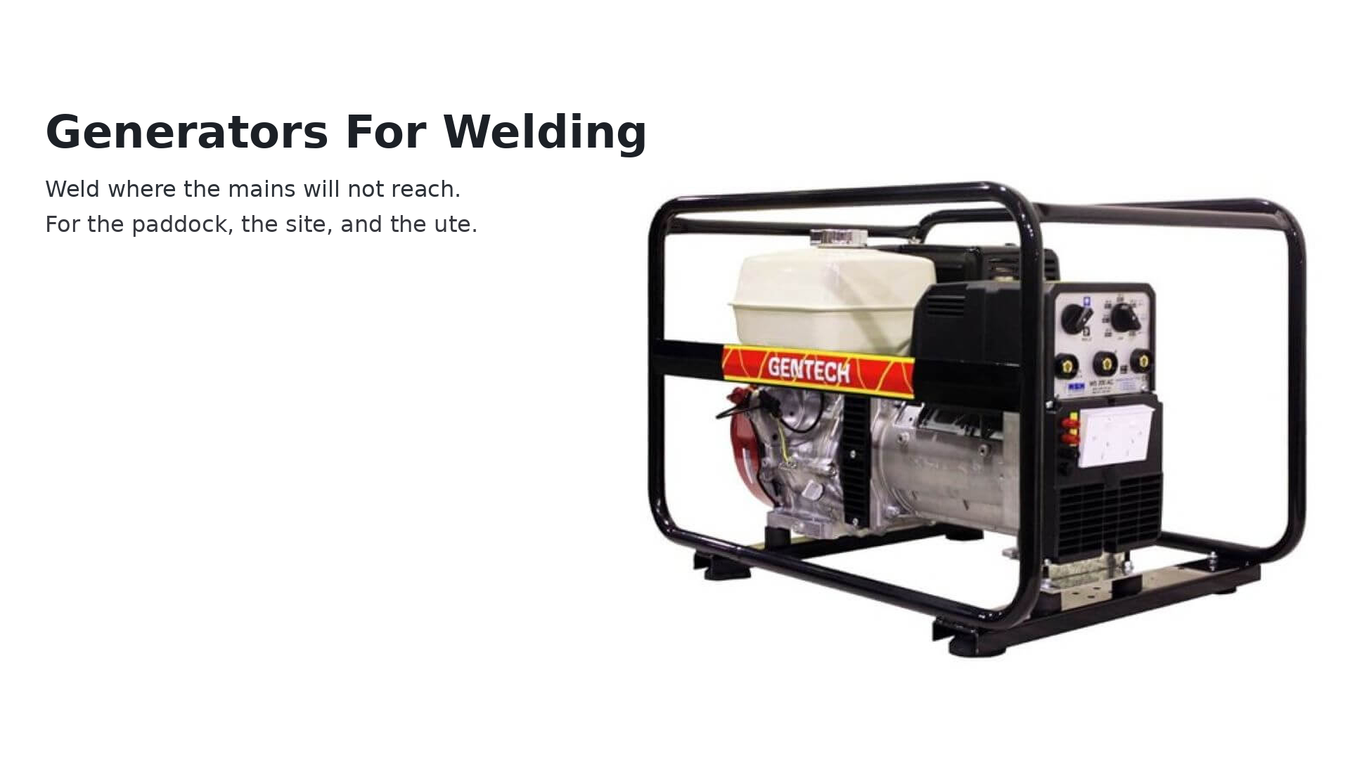 Gentech Welding Generator on a white background.