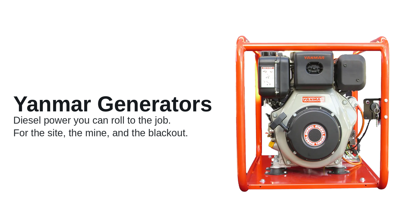 A Yanmar Generator on a white background.