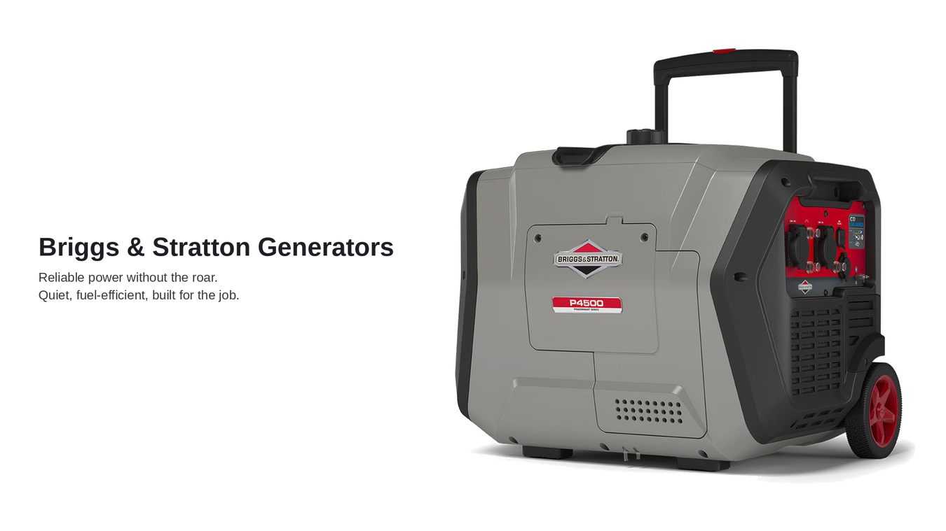 A briggs & stratton P4500 Portable Inverter Generator On A White Background