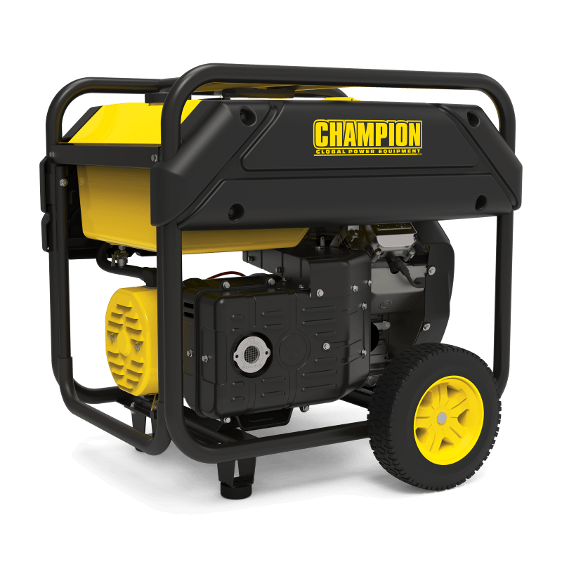12.5 kVA Champion Generator Slightly Angled to the Left on a transparent background