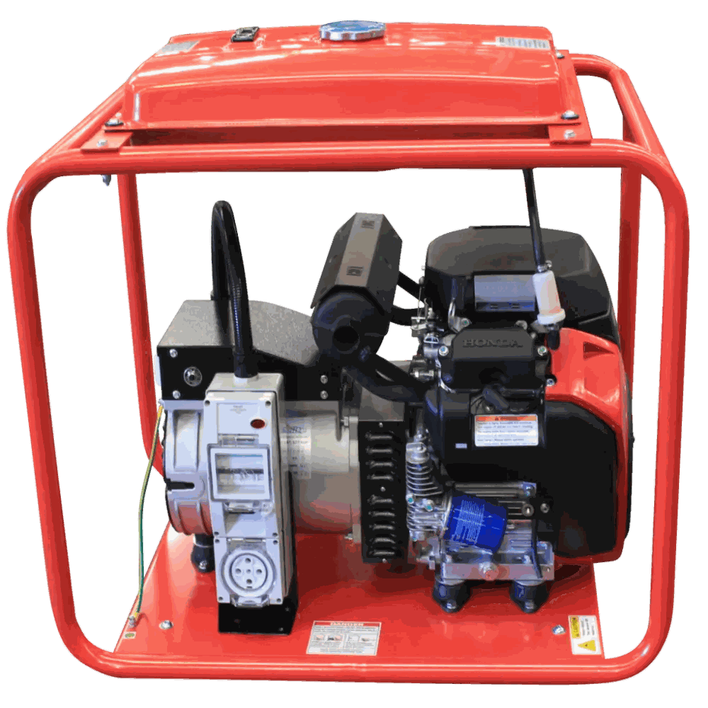Honda GH10000E-LRT-3 Generator side on a transparent background