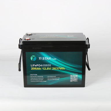 12V 200Ah Tistar Battery Front on a white background