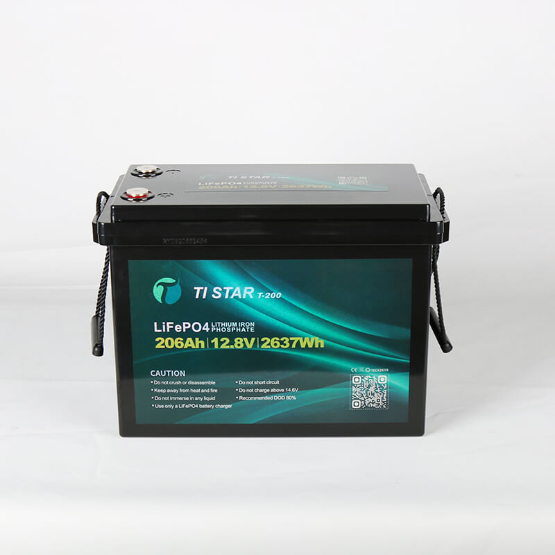 12V 200Ah Tistar Battery Front on a white background