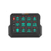 12 gang switch panel front on a white background