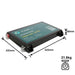 150Ah 12V Slimline Tistar Battery dimensions
