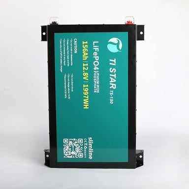 150Ah Slimline Tistar Battery Front different angle on a white background