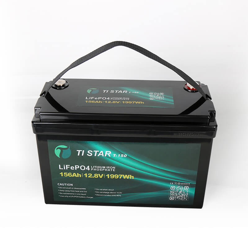 150Ah Tistar Lithium Battery Front and Top on a white background