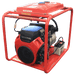 Honda GH10000-LRT-3 11kVA 3 Phase Petrol Generator slightly angled to the left on a transparent background