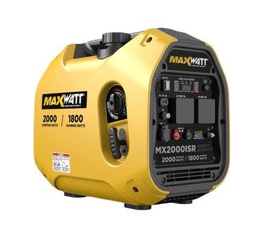 in the photo a 2000W Maxwatt Petrol Generator-FRONT-SIDE on a transparent background
