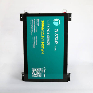 200Ah Slimline Tistar Battery TS200 on a white background