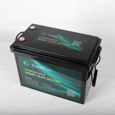 200Ah Tistar Battery Front and Top on a white background