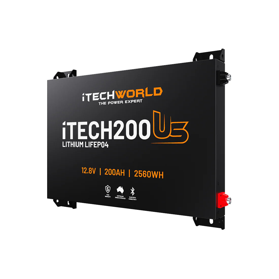 200Ah iTech Ultra Slim slightly angled on a white background