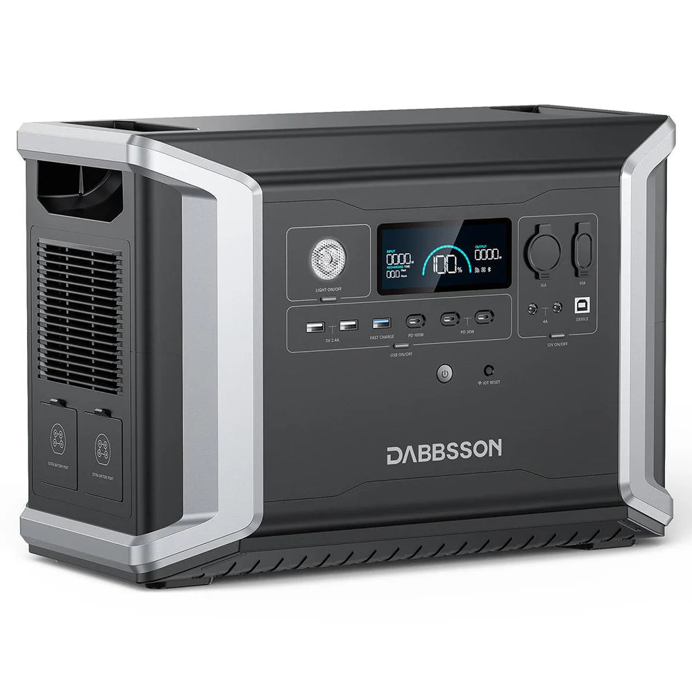 2200W Dabbsson Portable Power Station angled on a white background