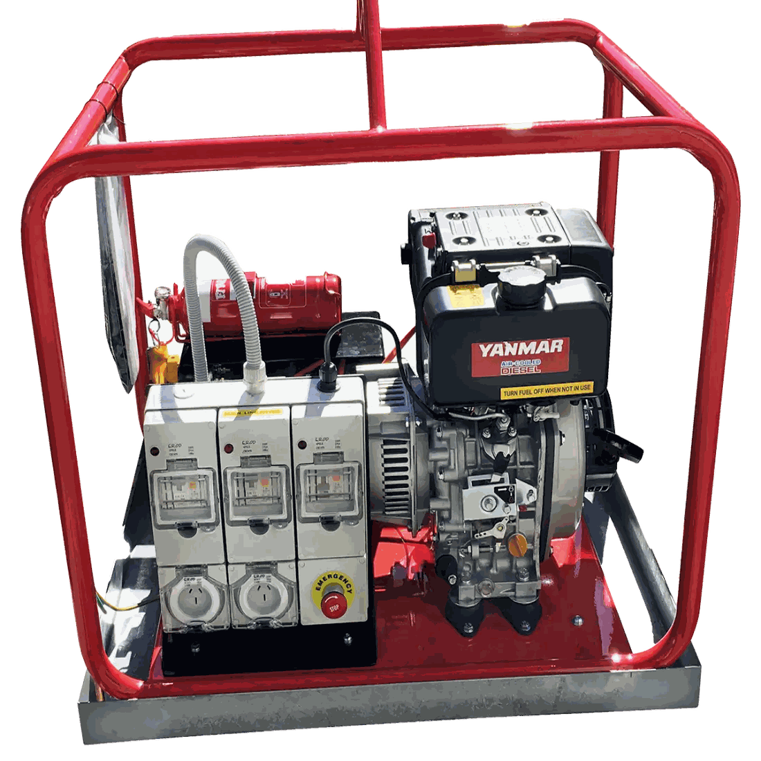 GYD3500E-MS Portable Diesel Generator side view on a transparent background