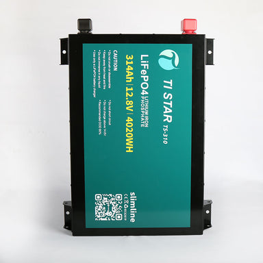 310Ah 12V Slimline Tistar Battery different angle on a white background