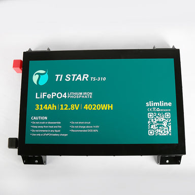 310Ah Slimline Tistar Battery Front on a white background