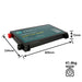 320Ah Slimline Tistar Lithium Battery Dimensions and weight on a white background