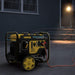 4.5 kVA Champion Petrol Generator Outside the House in the dark 