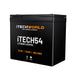 54Ah iTech Deep Cycle Battery slightly angled to the left on a white background
