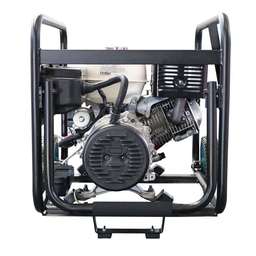 Rear view of the Welling and Crossley WC-P7750H generator showing the alternator and frame