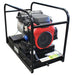 Honda GH16000E-FBT-3 16kVA 3 Phase Petrol Generator angled to the right on a white background