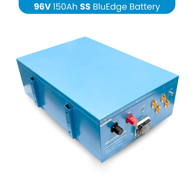 96V Amptron Battery top and front on a white background