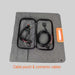 AG 200W Solar Cable pouch and connector cables on gray mat