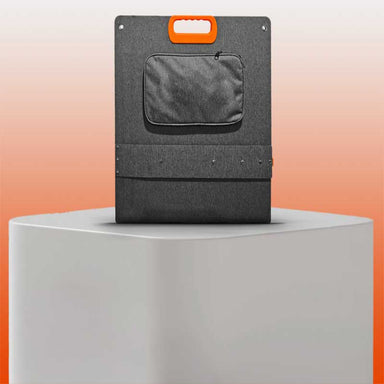 Aeon Guardians 200W Portable Solar Blanket on an orange background