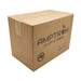 A photo of a blue Amptron 12v 150ah 200a lithium battery in a cardboard box on a slight angle with a white background