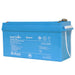 A photo of a blue amptron 24v 100ah 200a bluEdge lithium battery facing left side on with a white background.