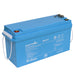 A photo of a blue amptron 24v 100ah 200a bluEdge lithium battery facing right side on with a white background.