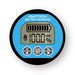 Amptron 500A Battery Monitor With Bluetooth Gauge on a white background