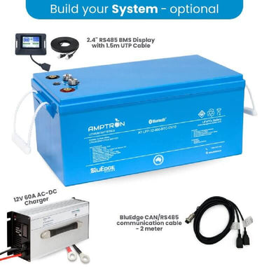 Amptron BluEdge 400ah 300A build your system optional on a white background