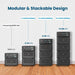Amptron PowerUp Expansion Battery stackable infograph