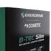 B-Tec Slim 12V 300Ah Slightly Left Angled on a transparent background