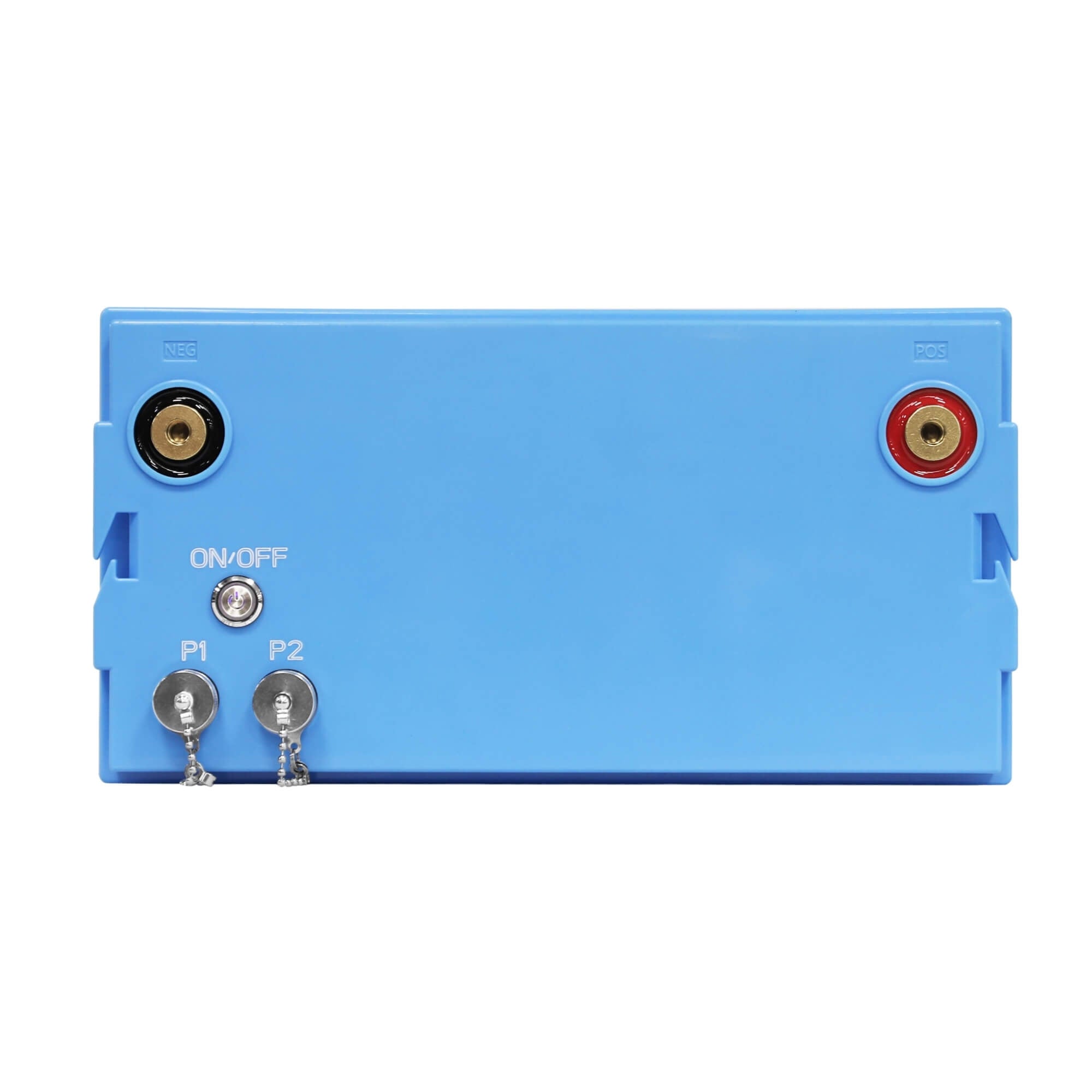 BluEdge 100Ah 200A top on a white background